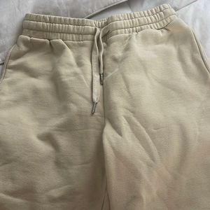 beige juicy forever joggers size large